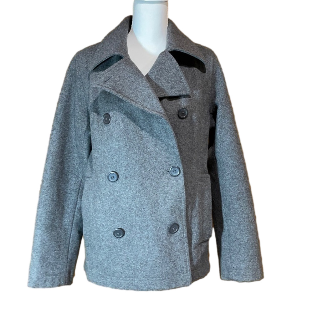 American Eagle Outfitters Gray Wool Pea Coat- EUC